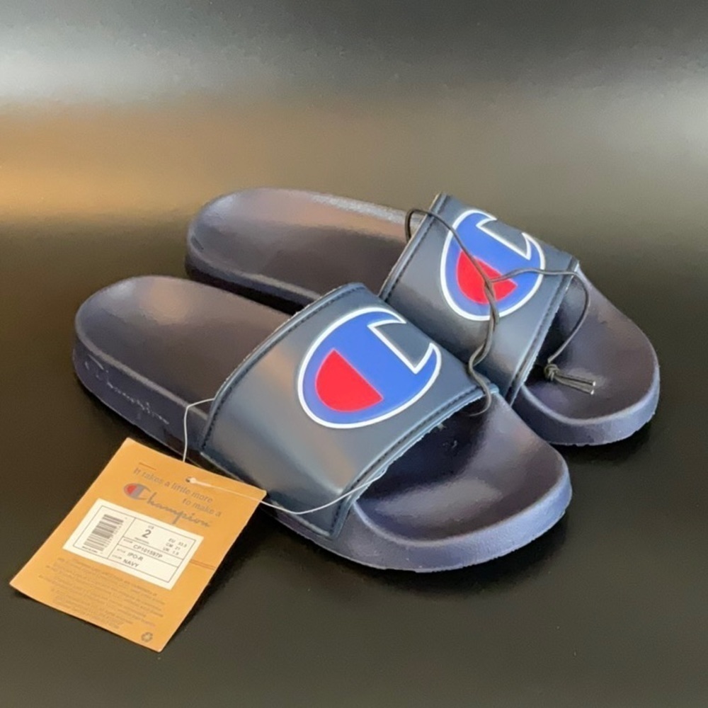 Champion Kids slide sandal navy